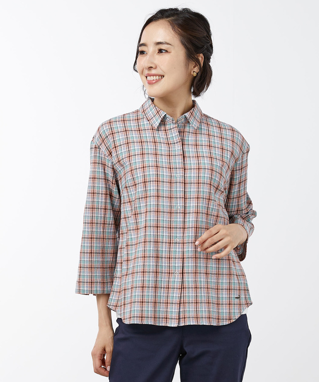 レディース 楊柳 スナップボタン ブラウス通販 [010133114] クロコダイル(CROCODILE) 公式通販サイト