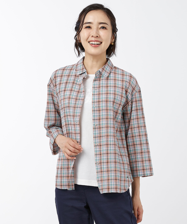 レディース 楊柳 スナップボタン ブラウス通販 [010133114] クロコダイル(CROCODILE) 公式通販サイト