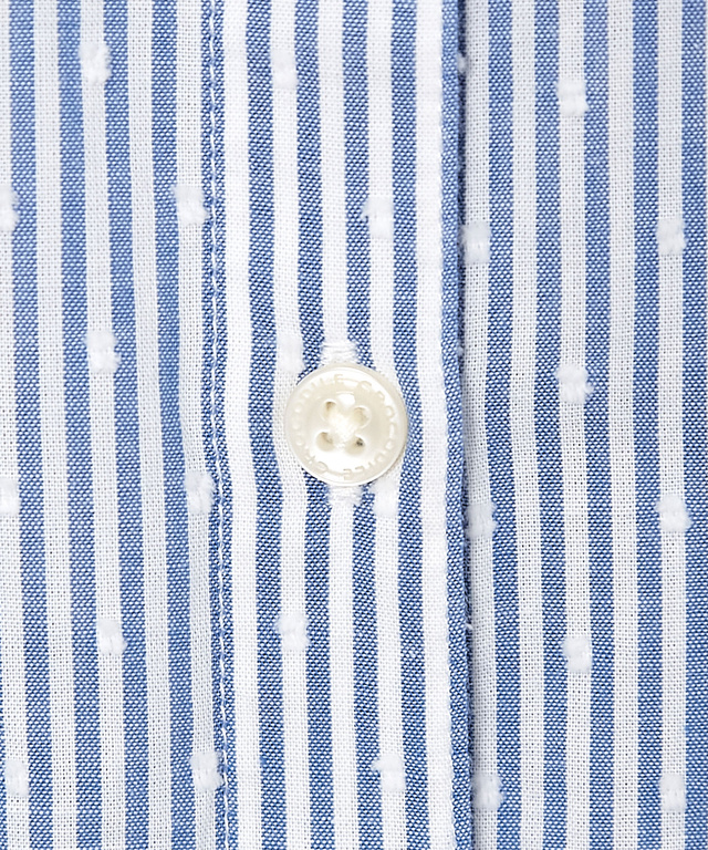 カットドビー バンドカラー ブラウス