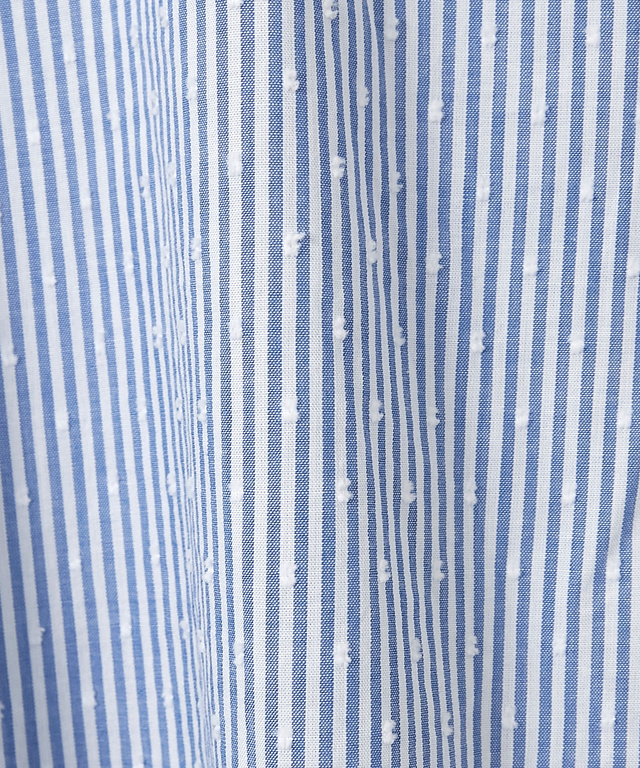 カットドビー バンドカラー ブラウス