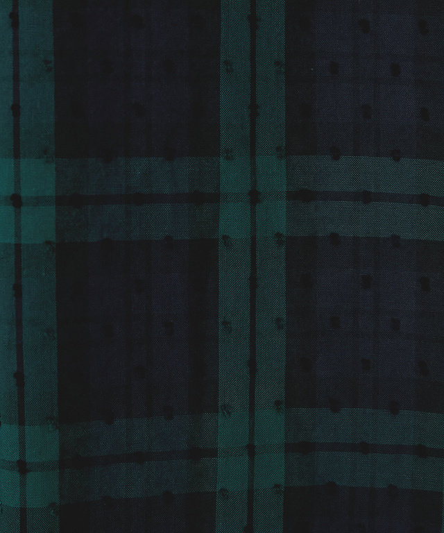 カットドビー バンドカラー ブラウス