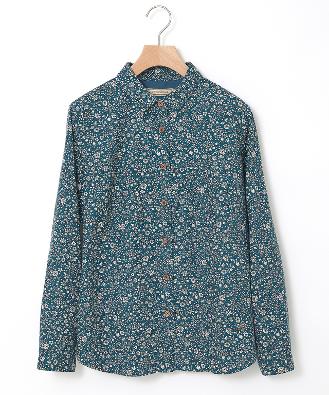 フラワー プリント ブラウス