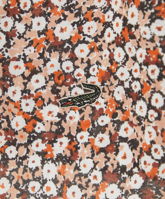 小花柄プリント 七分袖 ギャザーブラウス【JAPAN FABRIC】