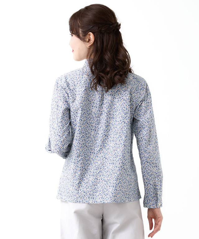 小花柄プリント ブラウス