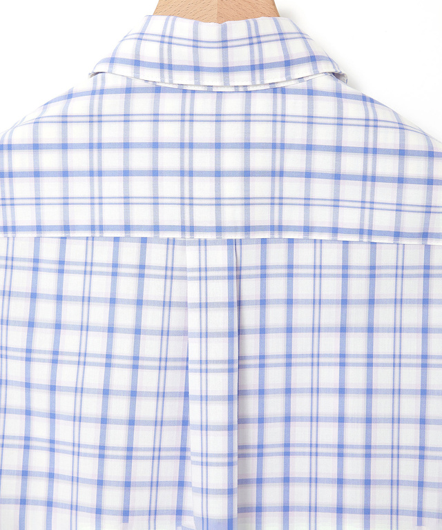 ノンアイロン チェック ブラウス【シワになりにくい】