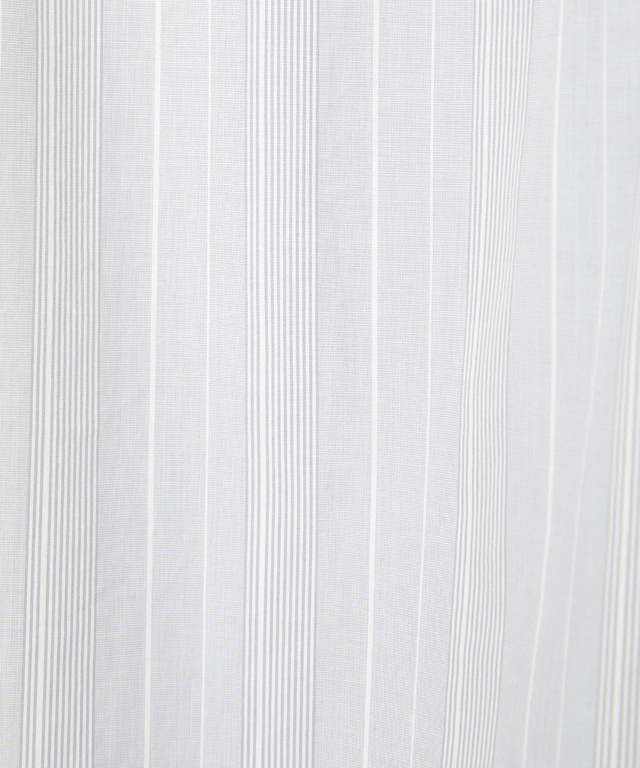 ストライプ バンドカラー ブラウス