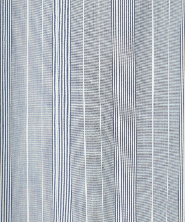 ストライプ バンドカラー ブラウス