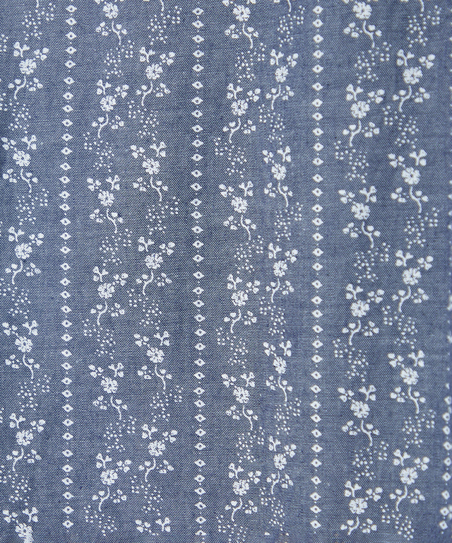 ダンガリー プリント ブラウス