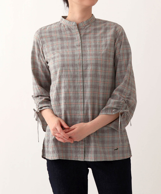袖リボンシャツ<JAPAN FABRIC>