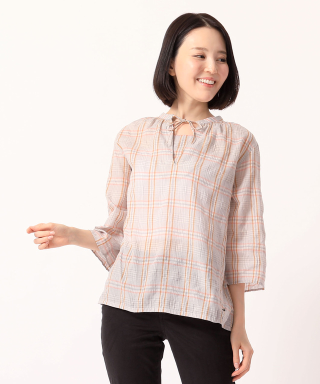 サッカーチェックプルオーバーシャツ【JAPAN FABRIC】