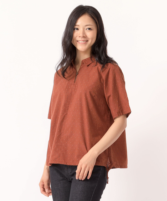 グレンチェック+ドットプルオーバーシャツ【JAPAN FABRIC】