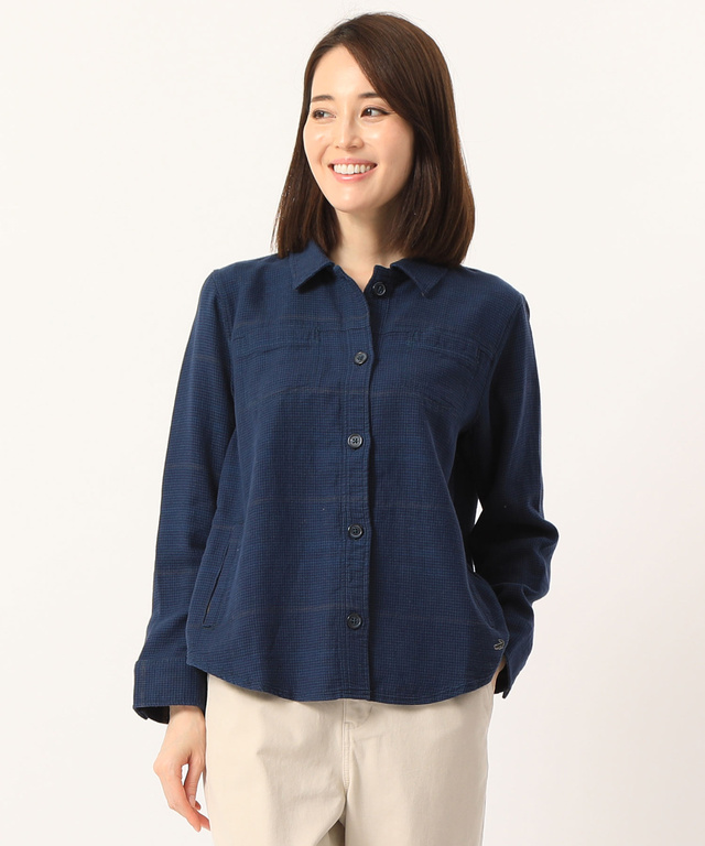 ダブルフェイスチドリ柄シャツ
