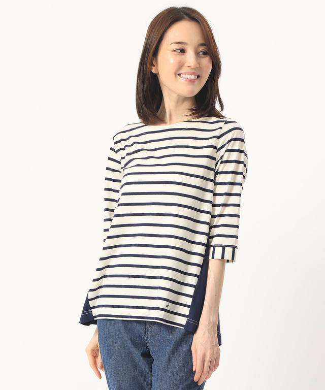 スノーリネン切り替えTシャツ【綿麻素材】