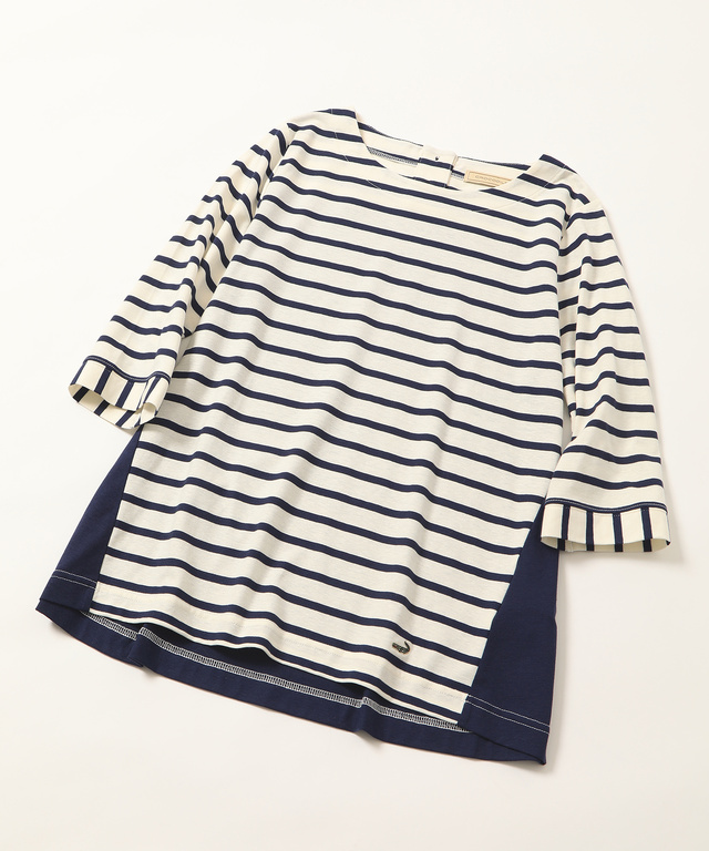 スノーリネン切り替えTシャツ【綿麻素材】