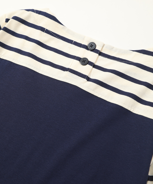 スノーリネン切り替えTシャツ【綿麻素材】
