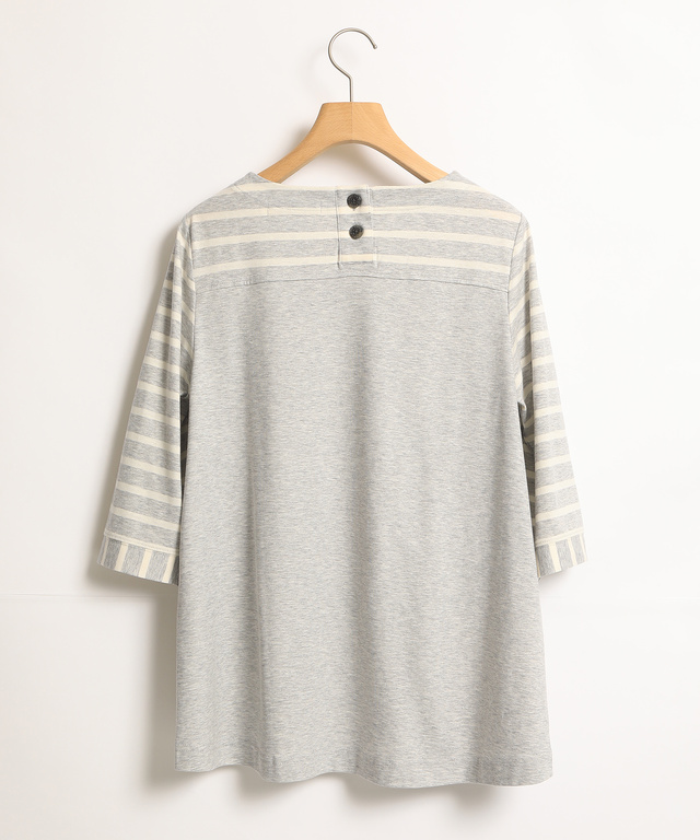 スノーリネン切り替えTシャツ【綿麻素材】