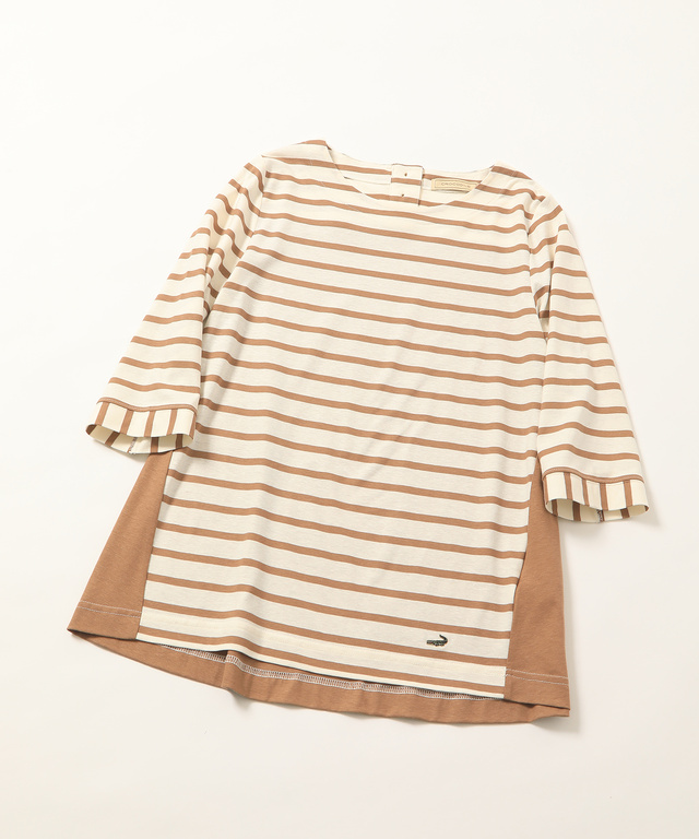 スノーリネン切り替えTシャツ【綿麻素材】