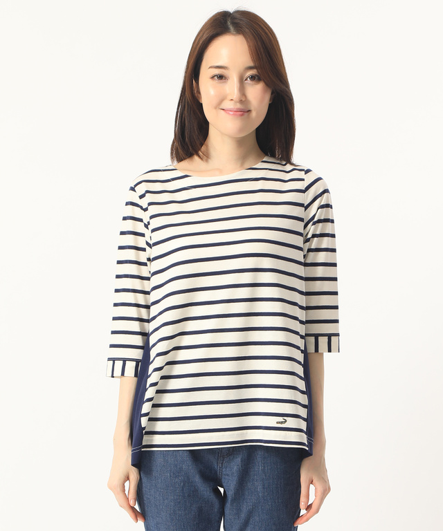 スノーリネン切り替えTシャツ【綿麻素材】