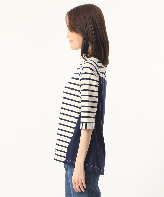 スノーリネン切り替えTシャツ【綿麻素材】