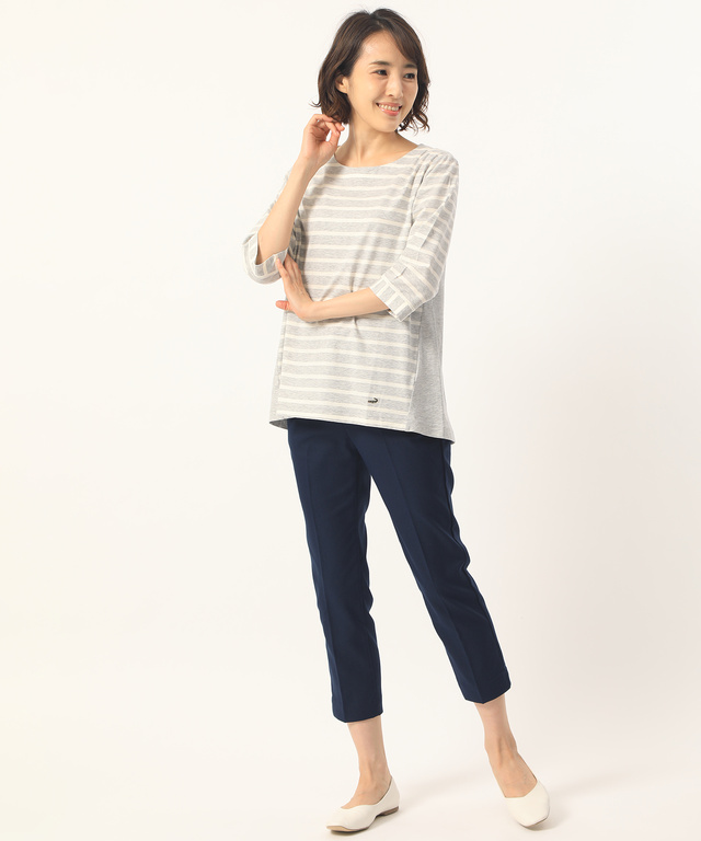 スノーリネン切り替えTシャツ【綿麻素材】