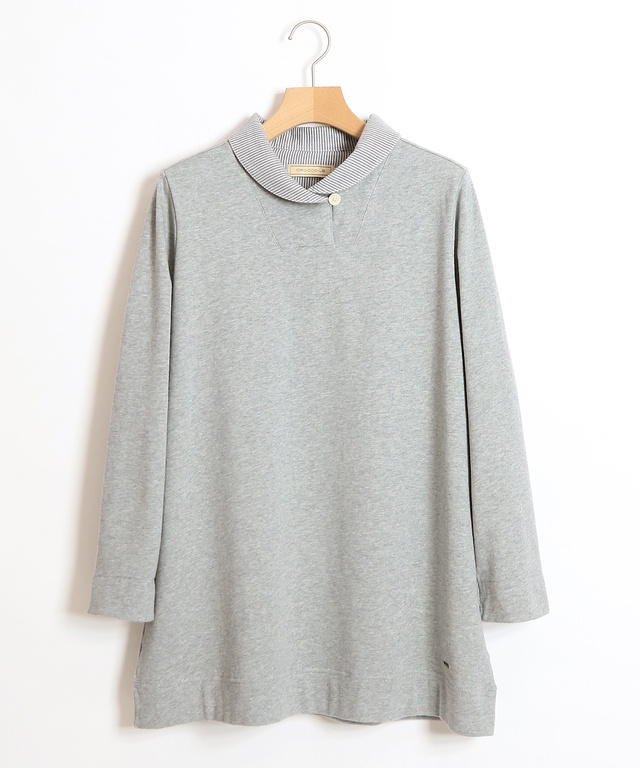 ミニショールカラー裏毛チュニック