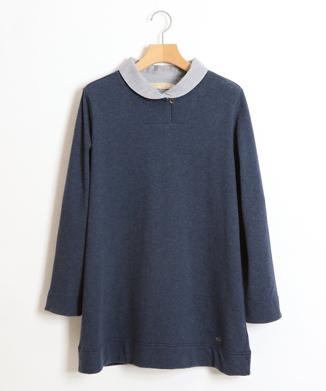 ミニショールカラー裏毛チュニック