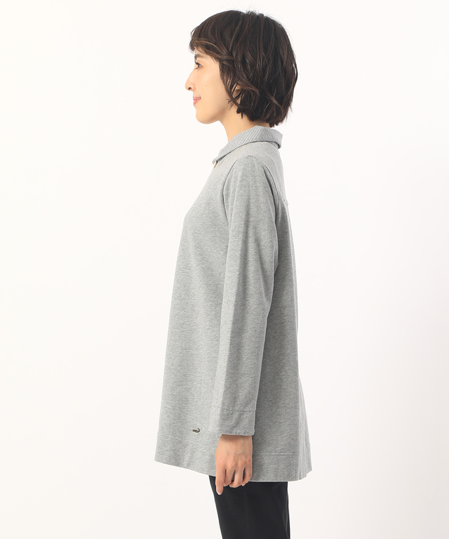 ミニショールカラー裏毛チュニック