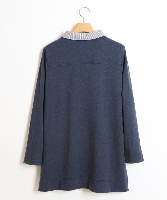 ミニショールカラー裏毛チュニック