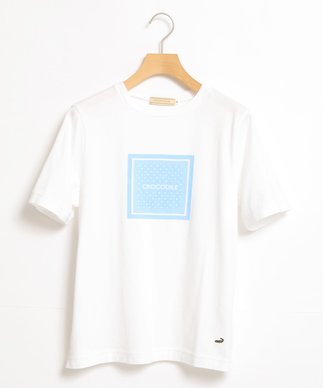 スクエアロゴプリントTシャツ
