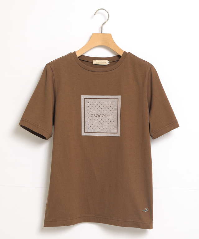 スクエアロゴプリントTシャツ