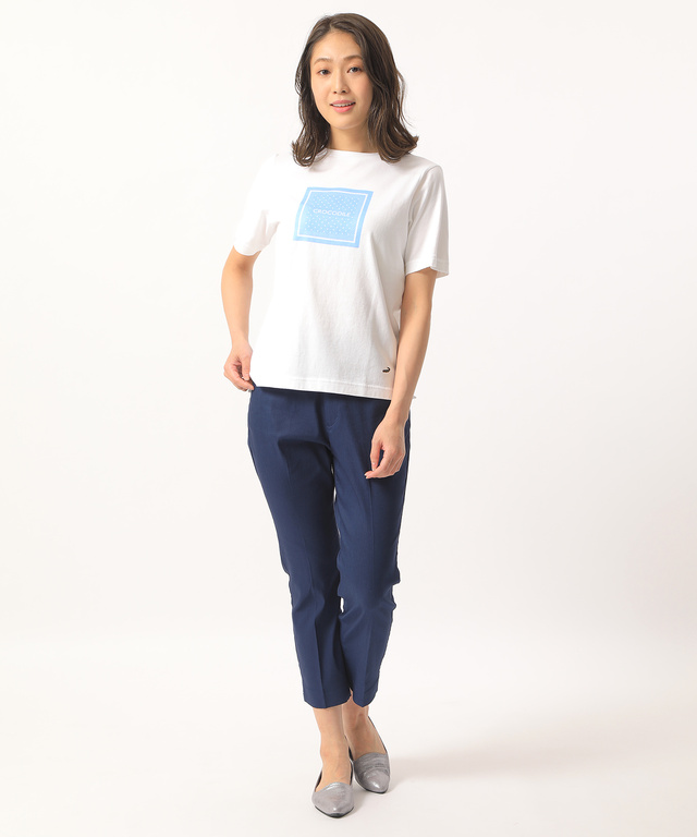 スクエアロゴプリントTシャツ