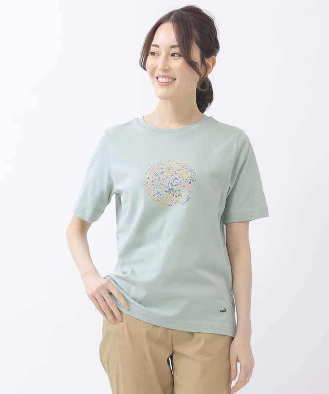 小花 モチーフ Tシャツ