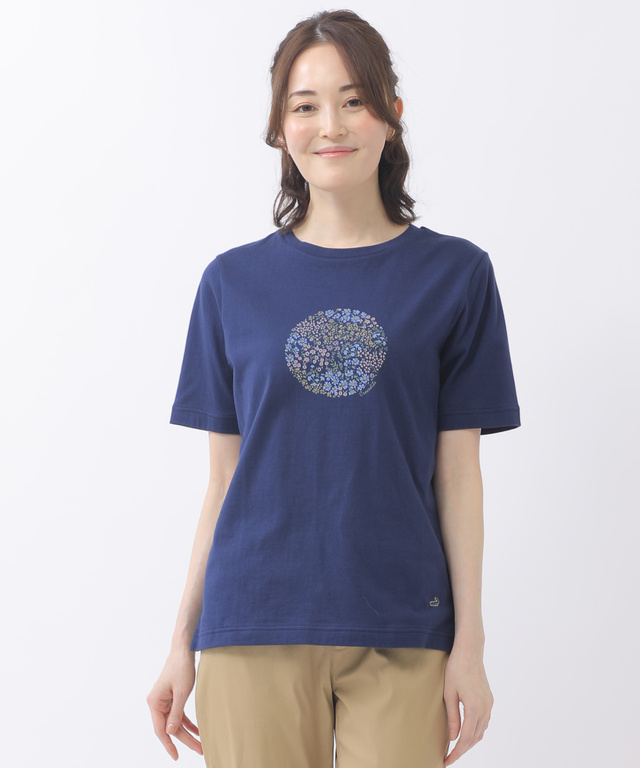 小花 モチーフ Tシャツ