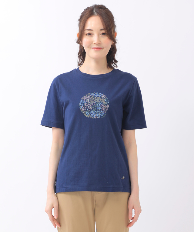 小花 モチーフ Tシャツ