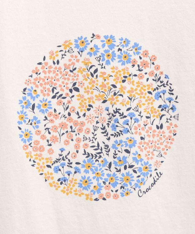 小花 モチーフ Tシャツ