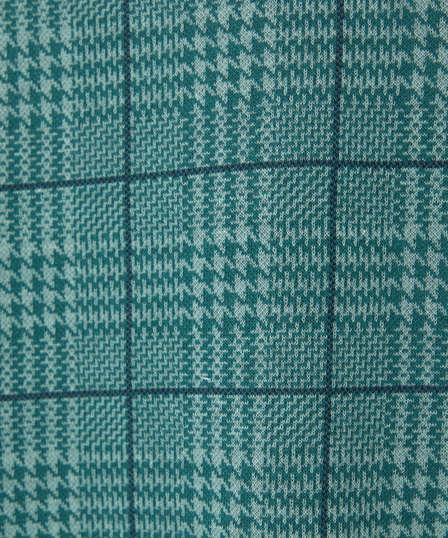 襟デザイン 格子柄 カットチュニック