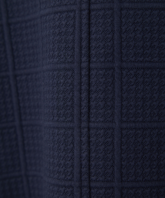 ジャカード キルト ミドル丈コート