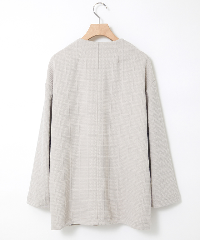 ジャカード キルト ミドル丈コート