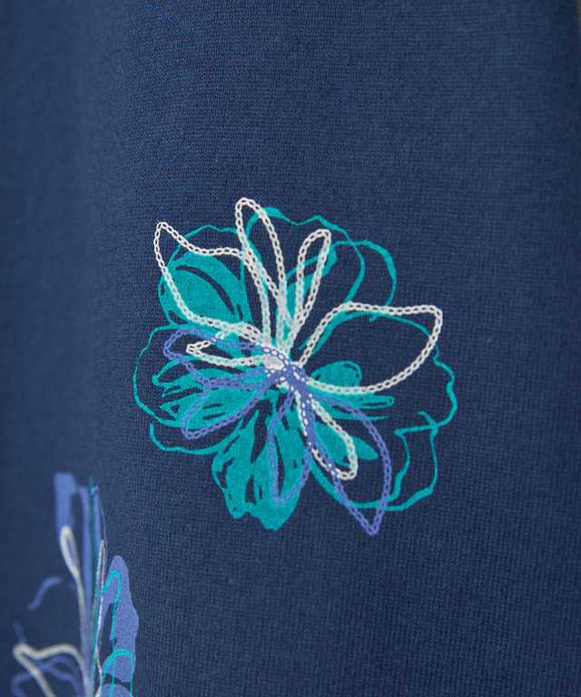 花柄 プリント Tシャツ