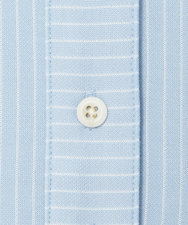 ストライプ ヘンリーネック カットソー