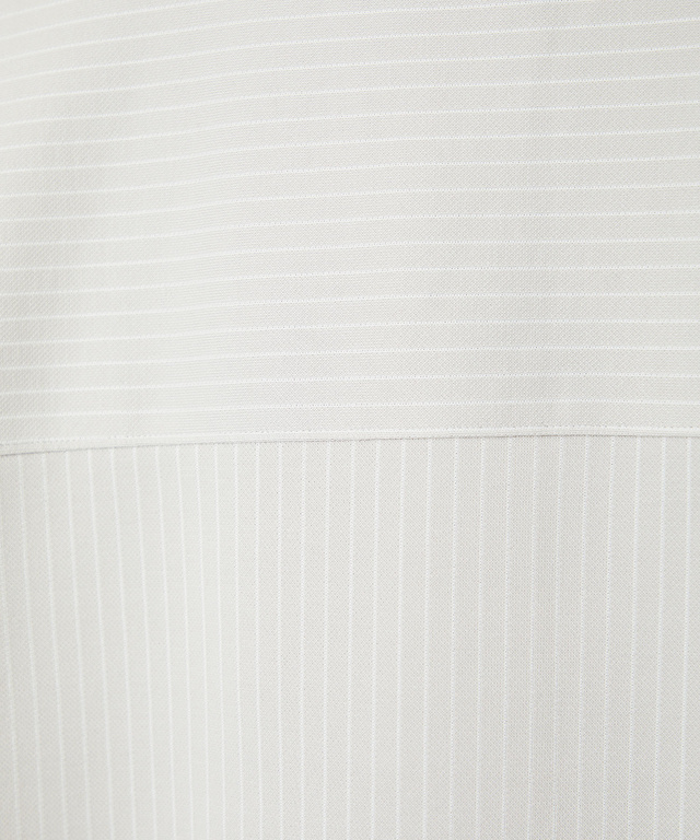 ストライプ ヘンリーネック カットソー