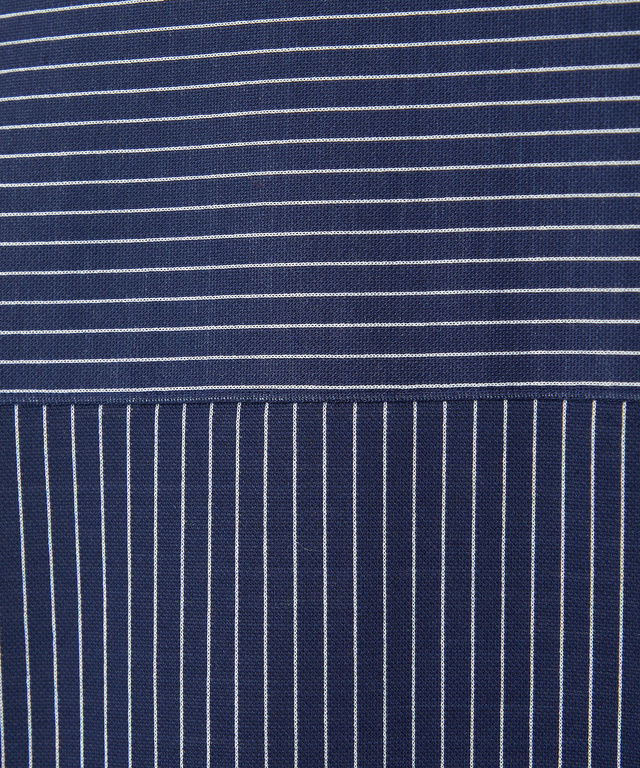 ストライプ ヘンリーネック カットソー