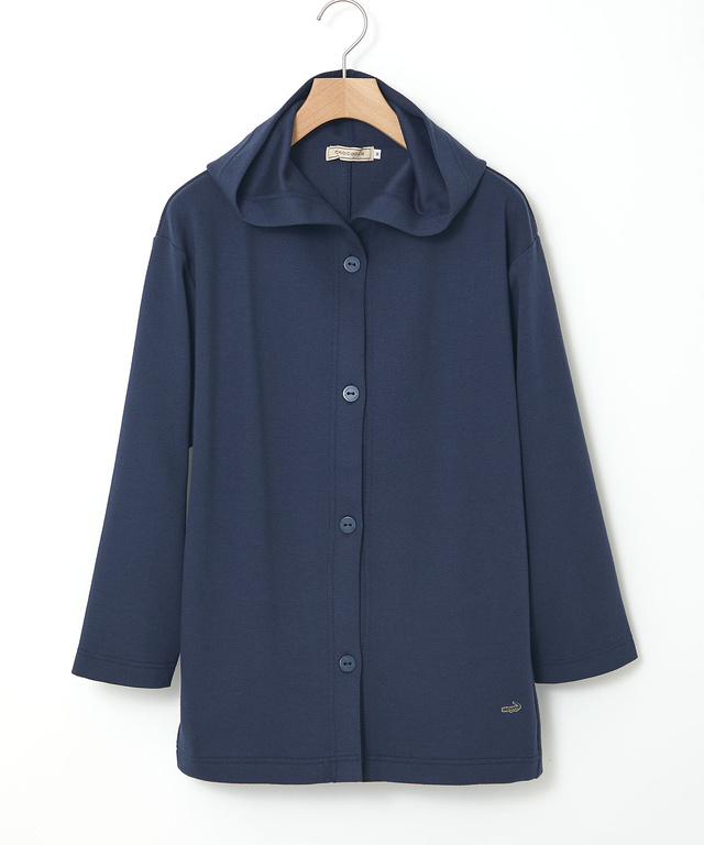 ショールカラー フードパーカー