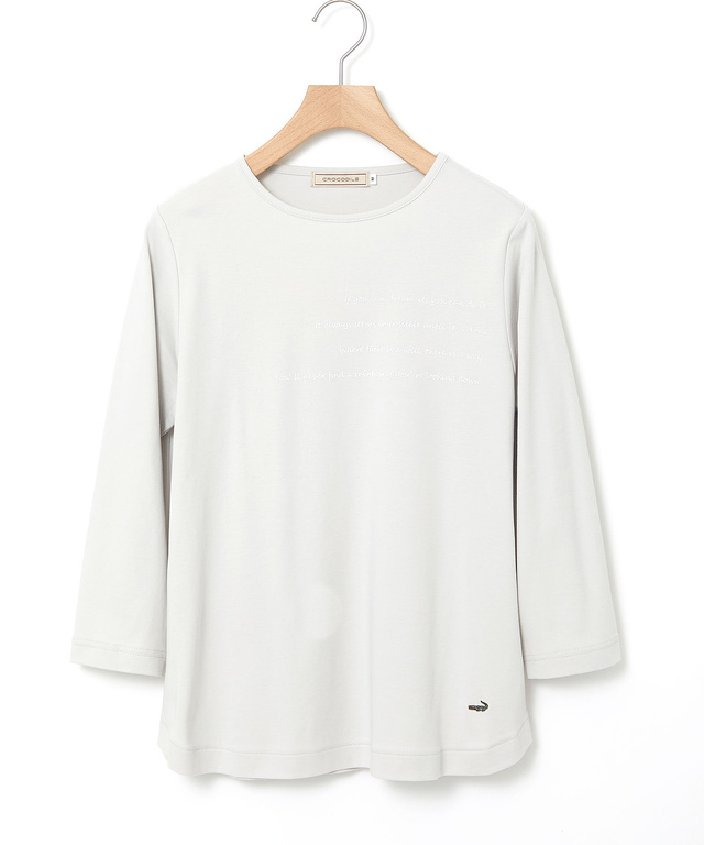 メッセージプリント 七分袖 Tシャツ