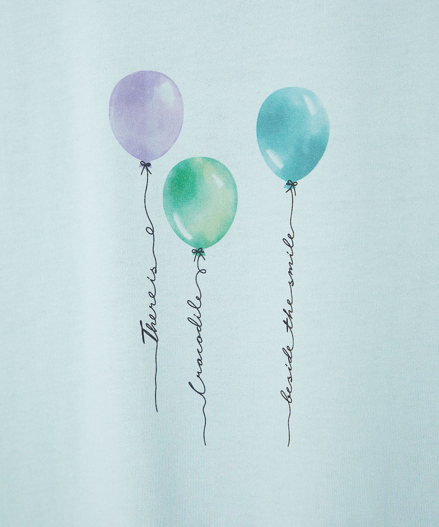 バルーンプリント 半袖 Tシャツ【吸汗速乾】