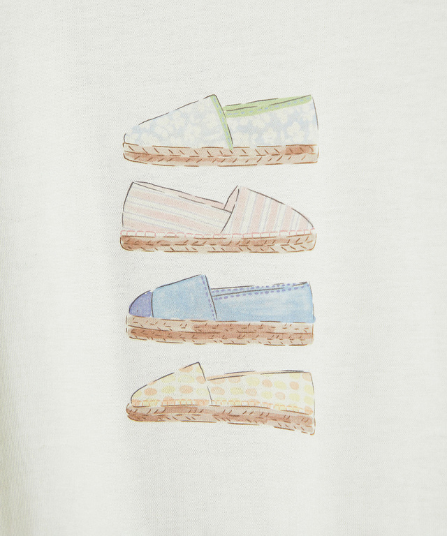 サンダルプリント 半袖 Tシャツ【吸汗速乾】