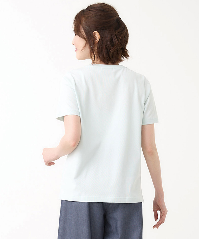 プレーティング天竺 モチーフプリント Tシャツ【UVカット】