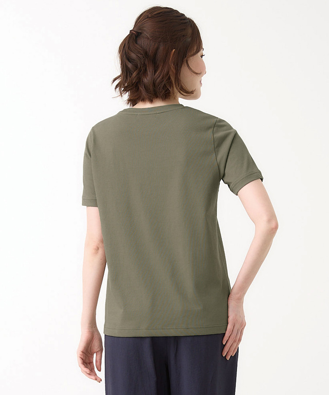 プレーティング天竺 モチーフプリント Tシャツ【UVカット】
