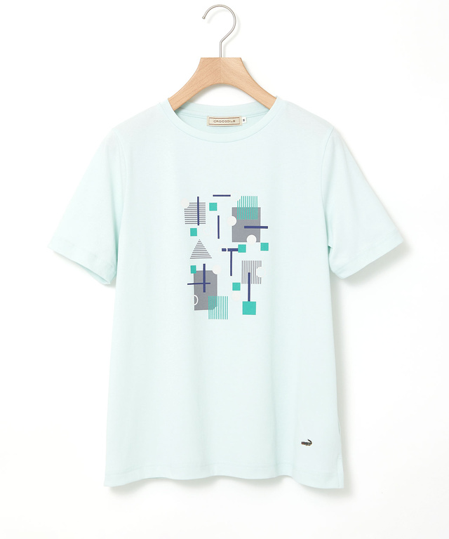 プレーティング天竺 モチーフプリント Tシャツ【UVカット】