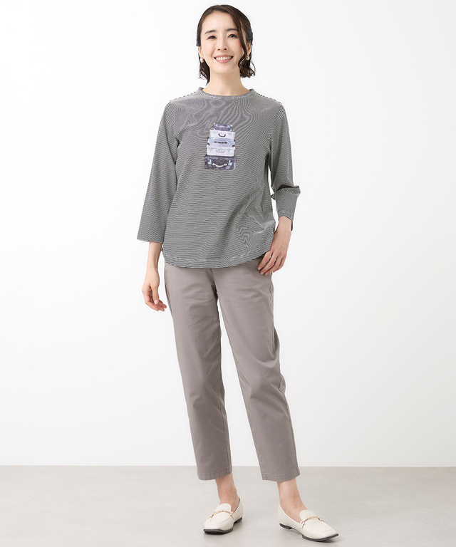 プリント 七分袖 Tシャツ